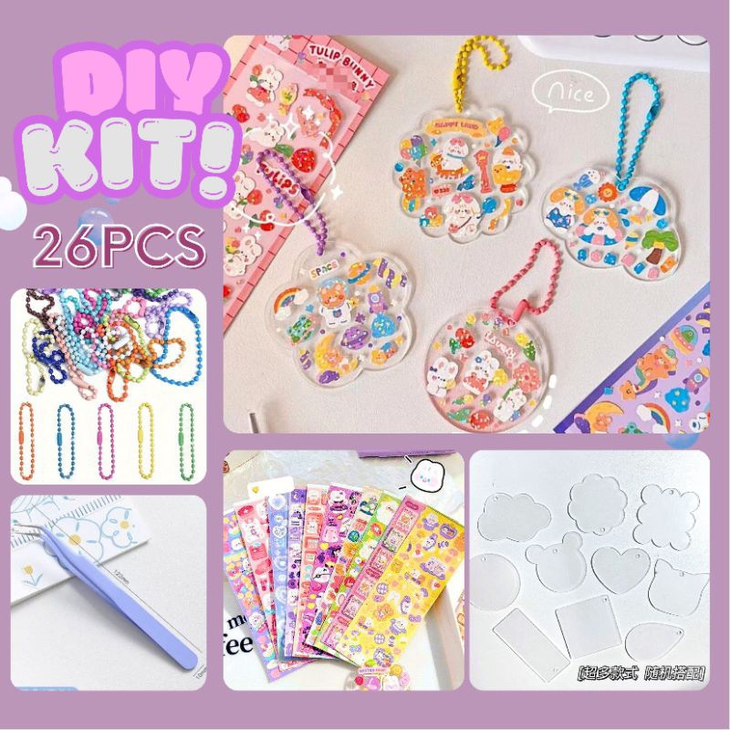 Jual DIY KIT keychain sticker / gantungan akrilik / gantungan diy ...