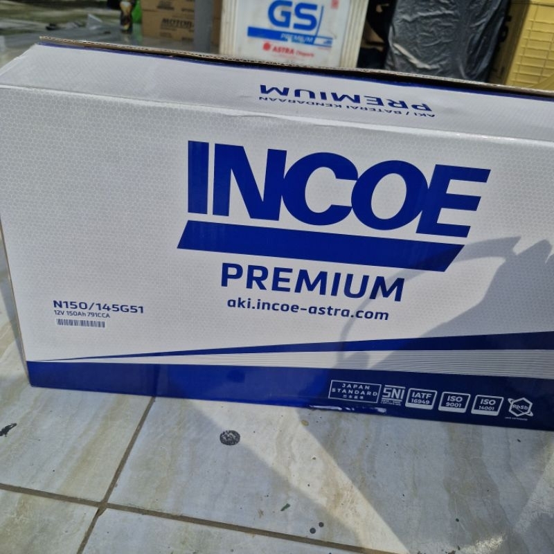 Jual AKI INCOE PREMIUM N150 / 145G51 ( 150 amper ) UD QUESTER , GENSET ...