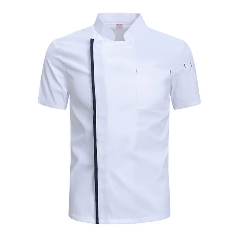 Jual Baju Chef Baju koki Chef jacket unisex lis kombinasi ( kode L.w ...
