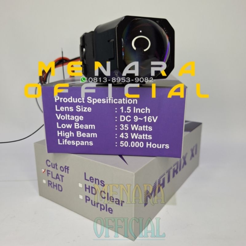 Jual matrix biled 1,5 inch original vinyx x1 matrix purple lens 40 watt ...