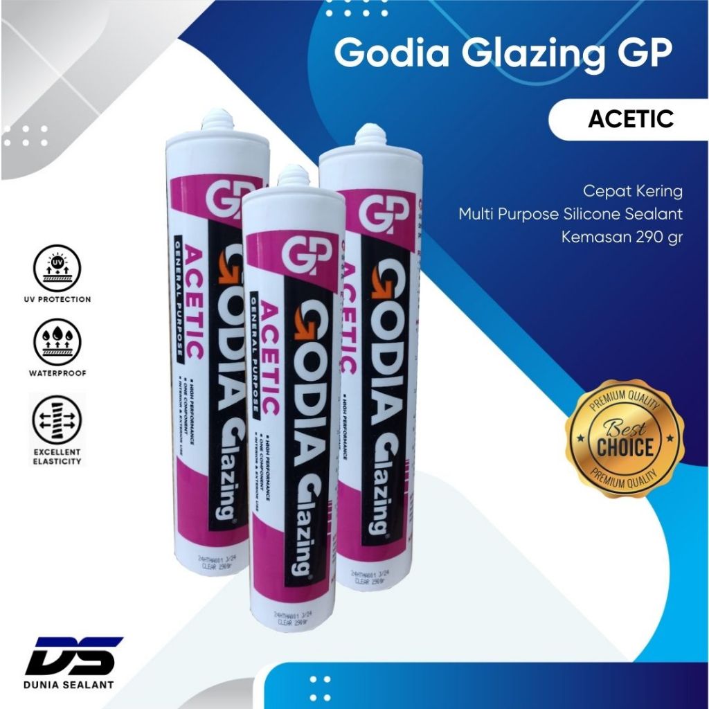 Jual Godia Glazing GP Silicone Sealant Acetic | Shopee Indonesia