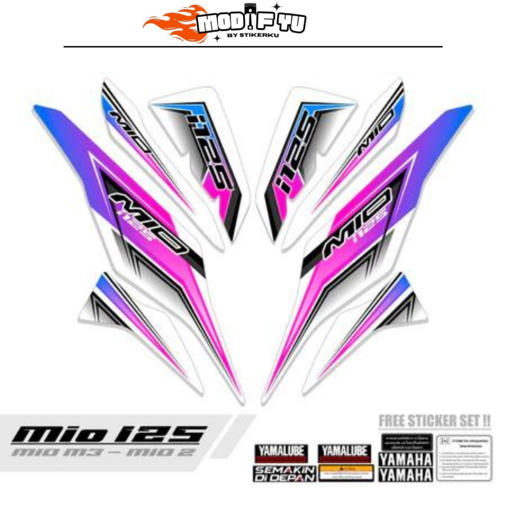 Jual STRIPING MIO 125 MOTIF Y14 / STICKER MIO M3 / Z / 125 / MIO S ...