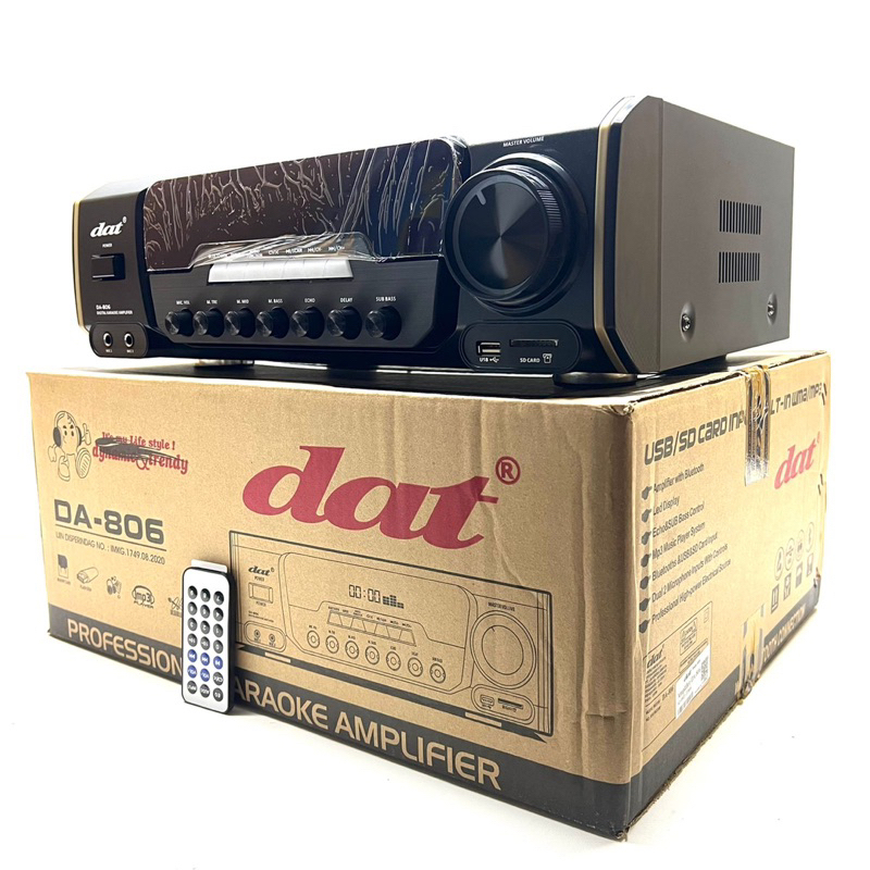 Jual Amplifier DAT DA 806 Power Amplifier Karaoke Bluetooth Equaliser ...