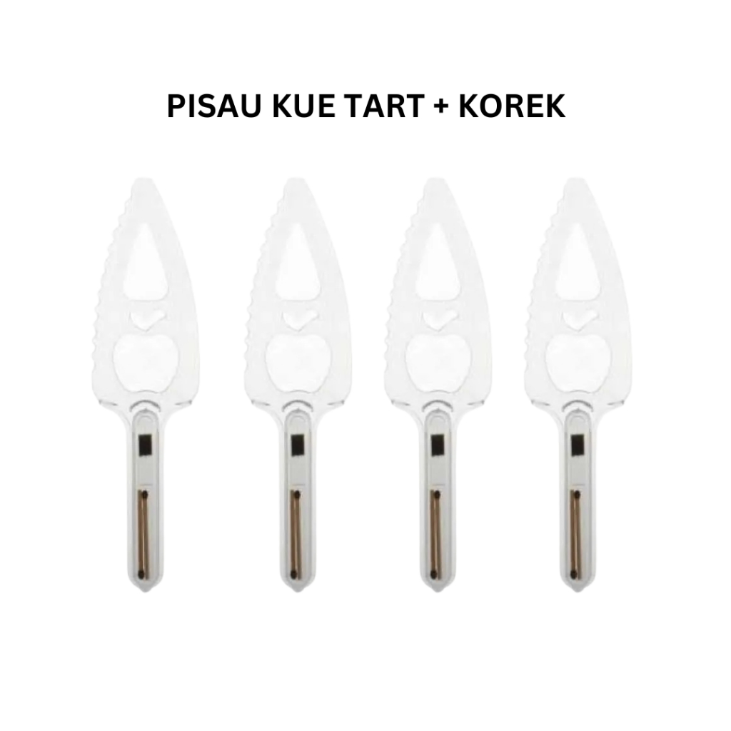 Jual MSM Pisau Kue + Korek Api Kayu Pisau Cake Tart Plastik Bening ...