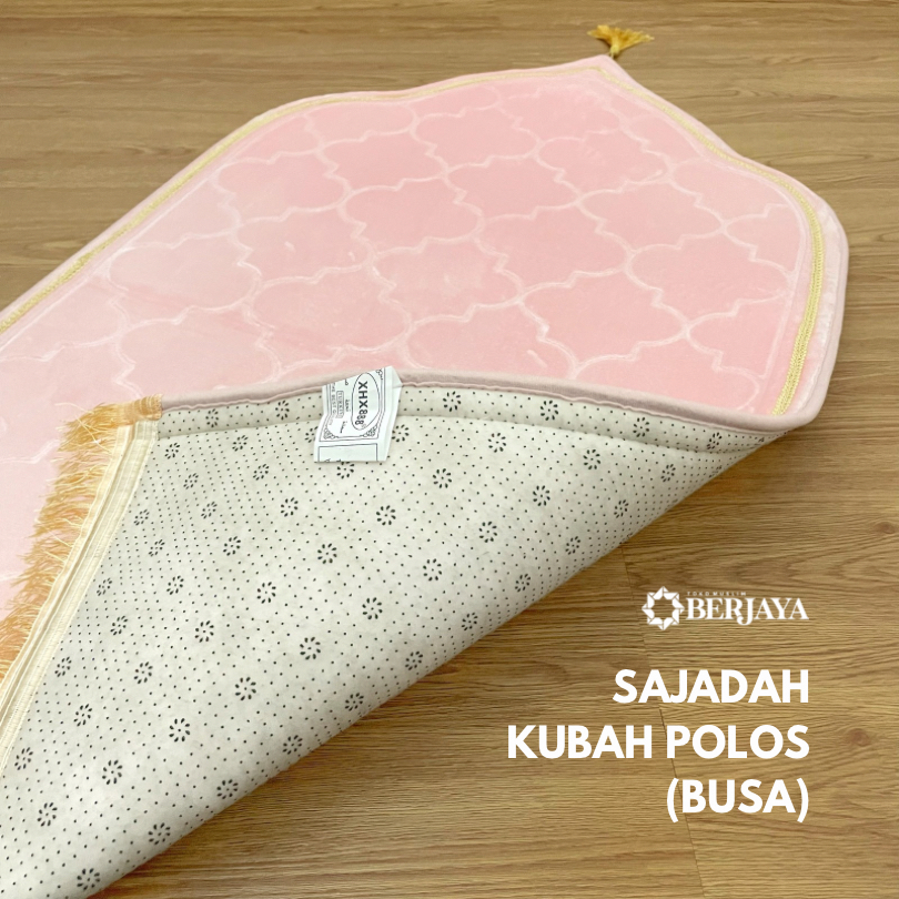 Sajadah Kubah Busa Polos Turki Tebal Premium Minimalis Sejadah Anti Slip Free Kartu Ucapan