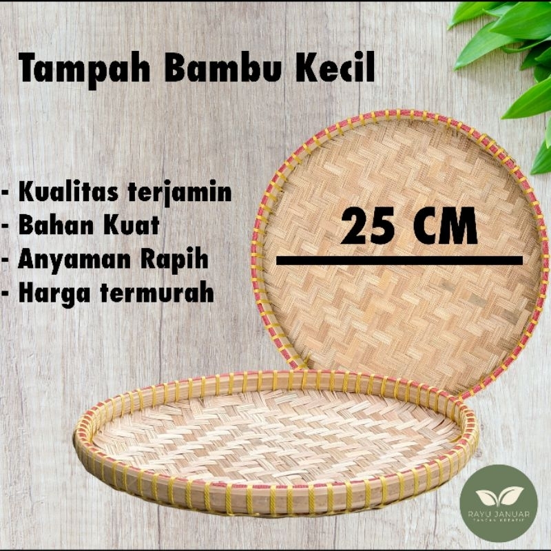 Jual Tampah bambu 25 cm piring Bambu Tampah Kecil | Shopee Indonesia