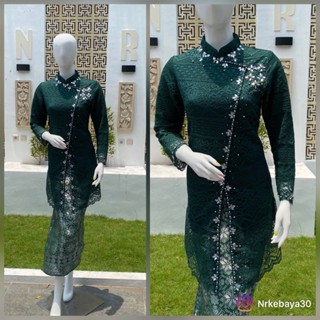 Jual Setelan Long Tunik Sanghai Kebaya Brukat Seragaman Pesta Kebaya