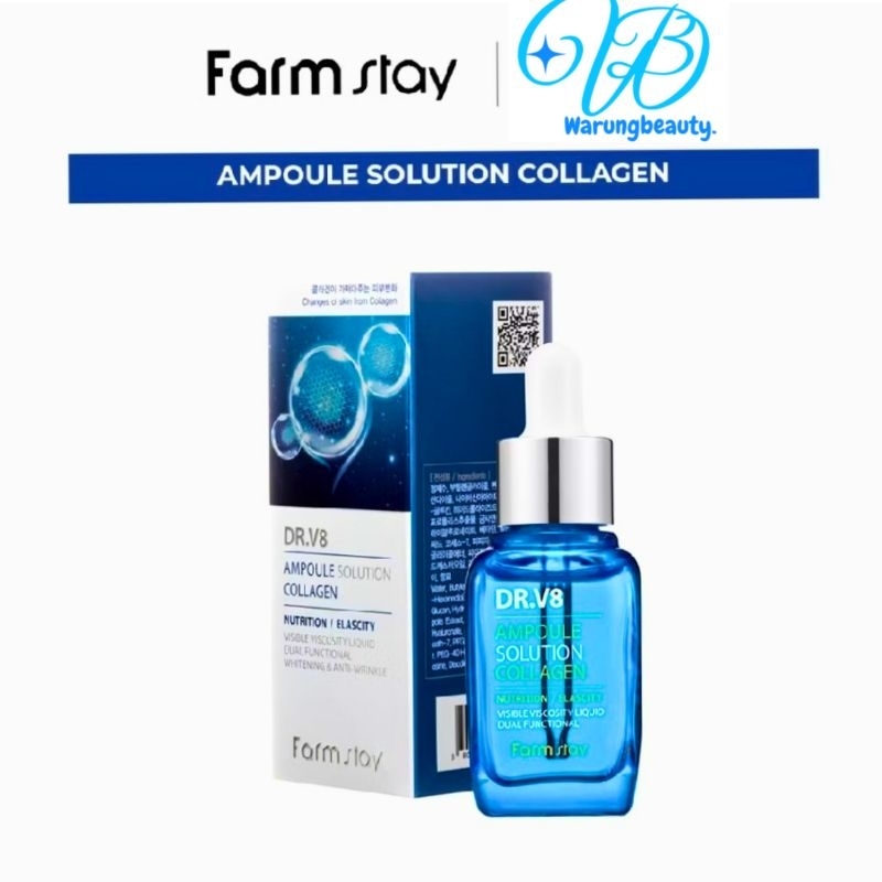 Jual (ORIGINAL) Farmstay Dr.V8 Ampoule Solution Collagen 30ml | Shopee ...