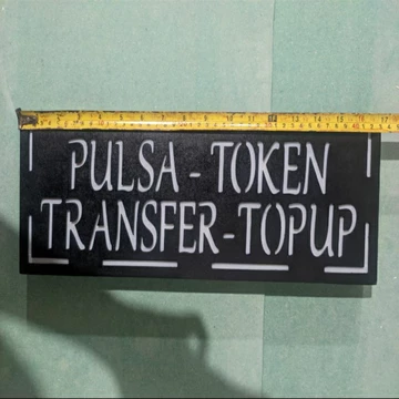 Lampu Pulsa Token Transfer Top Up Lampu Sign Lampu Led Iklan Papan Lampu RGB