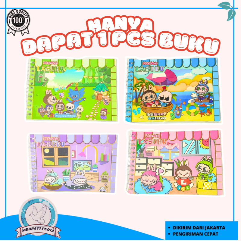 Jual MPS Sticker Lucu Motif Karakter Labubu Sticker Buku Isi 10 Lembar ...