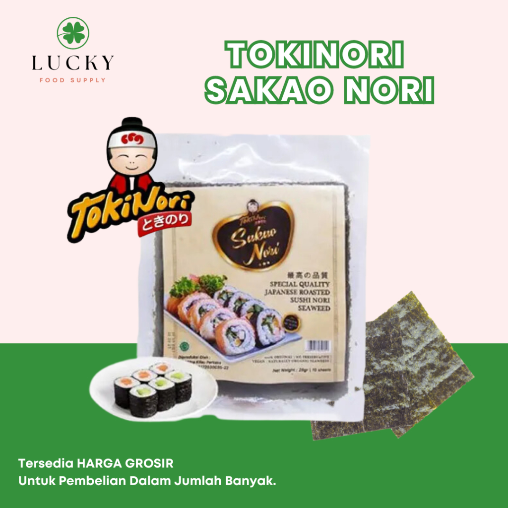 Jual TOKI NORI Sakao Nori Roasted Seaweed Sushi Nori HALAL | Shopee ...