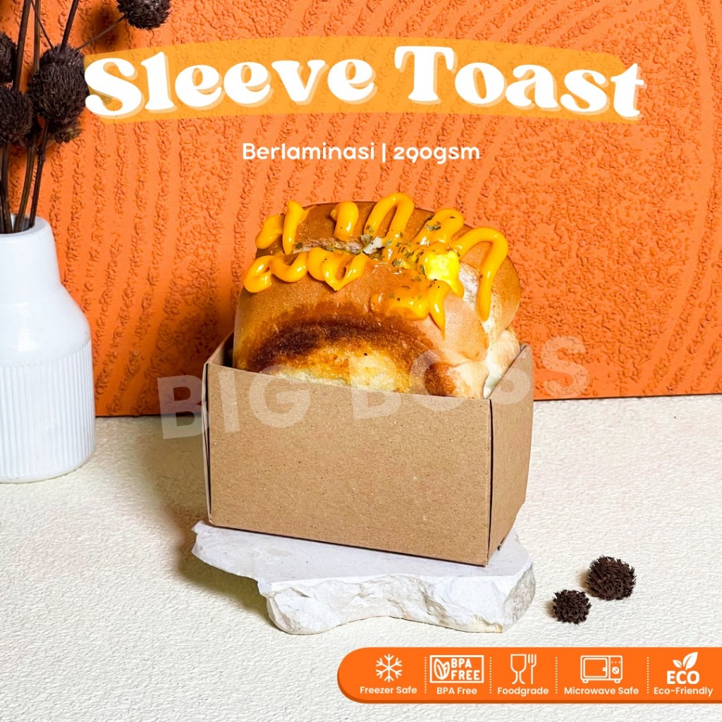 Jual Sleeve Toast Box Laminasi 290gsm / Box Roti Sandwich / Tray Roti ...