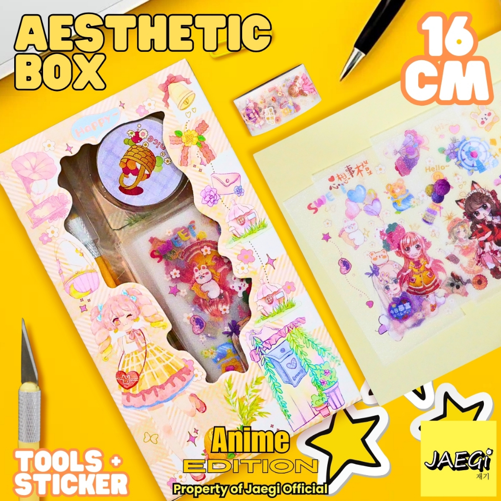Jual JAEGi - Sticker Aesthetic Motif Everyday Happy Time Edition Tape ...