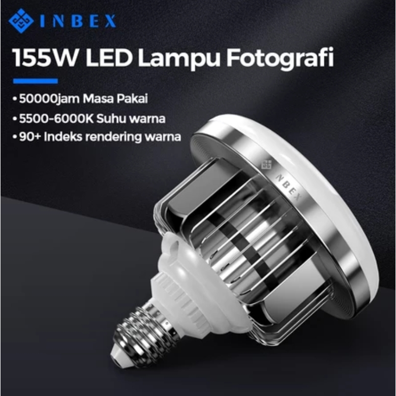 Jual INBEX Softbox Light Bulb LED 5500K-6000K Fotografi Daylight Photo ...