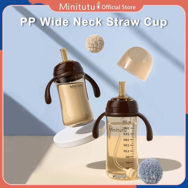 Minitutu Botol Susu Nano Silver Bahan Tritan Leher Lebar 240ml /300ml Bebas BPA BB026