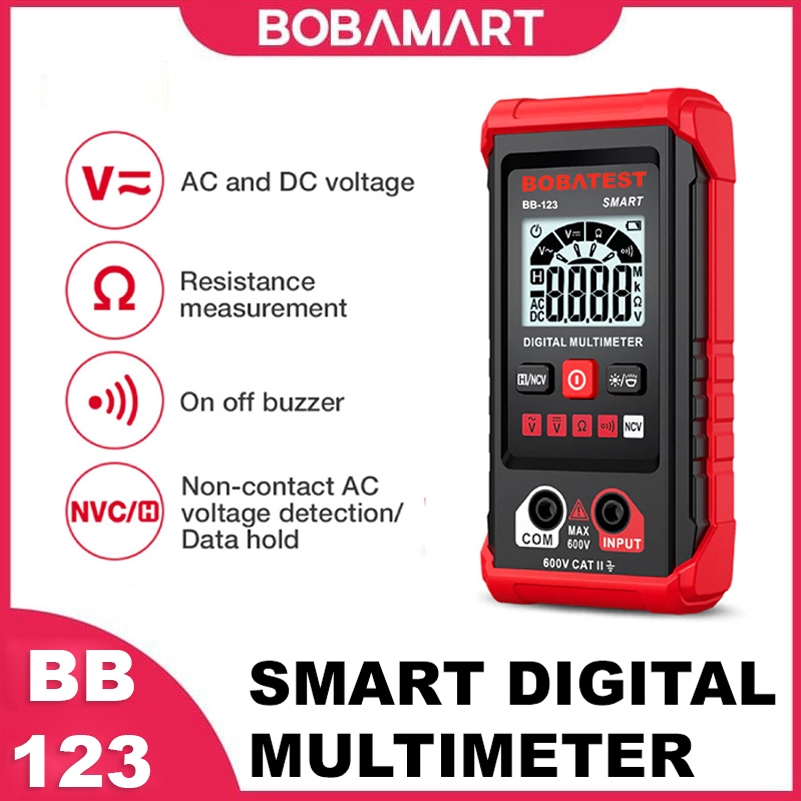 Jual Mulitimeter Digital Otomatis 600V Pengukur Tegangan Listrik AC DC