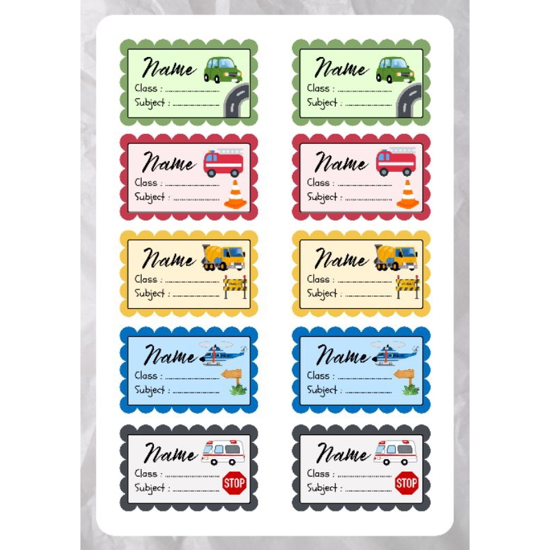 Jual STIKER LABEL NAMA 4 | Shopee Indonesia