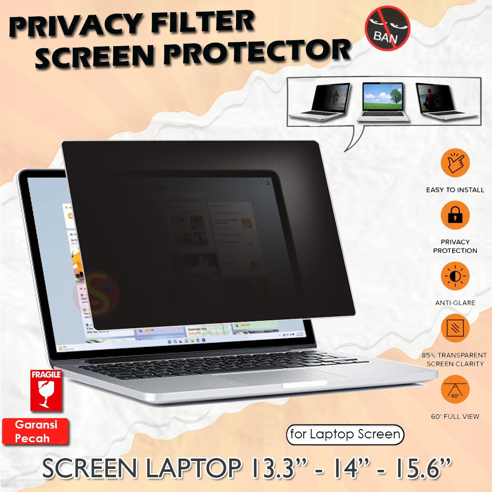 Upscreen Anti-Spy Blickschutzfolie Für Lenovo ThinkBook 14s Yoga G3 – Mit Blaulichtfilter, Sichtschutz