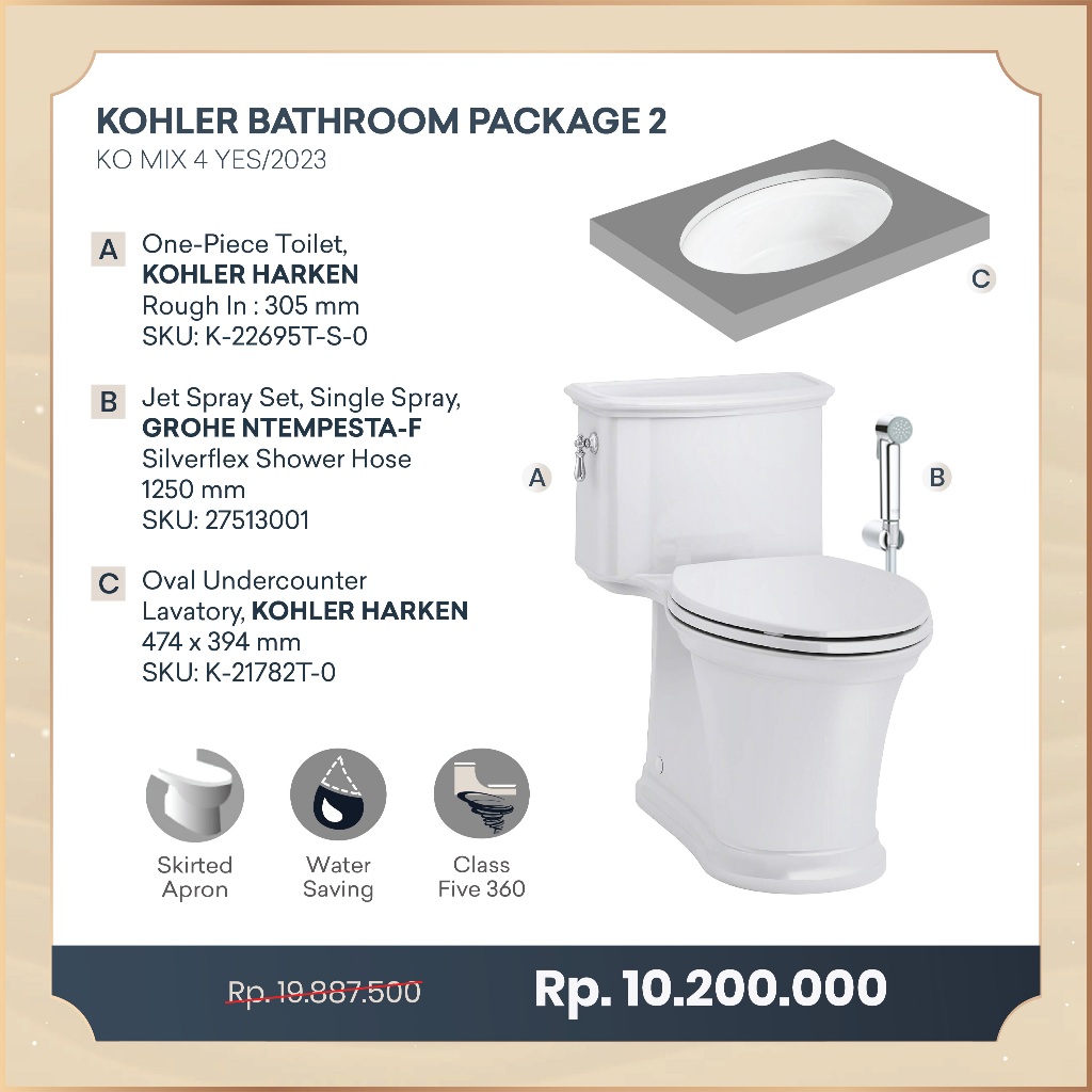 Jual Kohler Bathroom Package 2 / Kohler Paket Kamar Mandi | Shopee ...