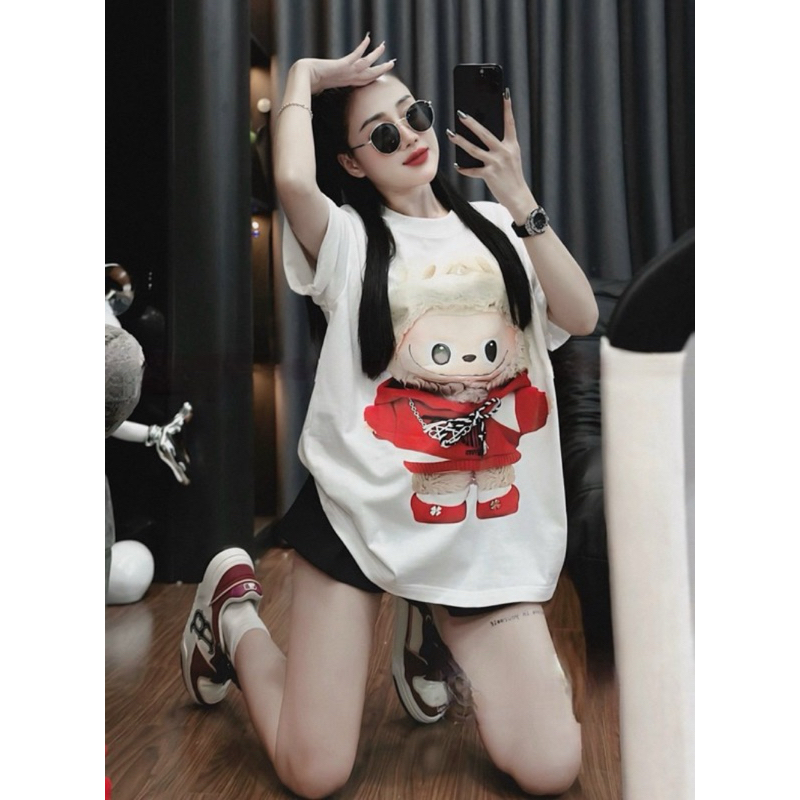 Jual KAOS LABUBU TSHIRT CARTOON KAOS PREMIUM KAOS KEKINIAN labubu MERAH ...