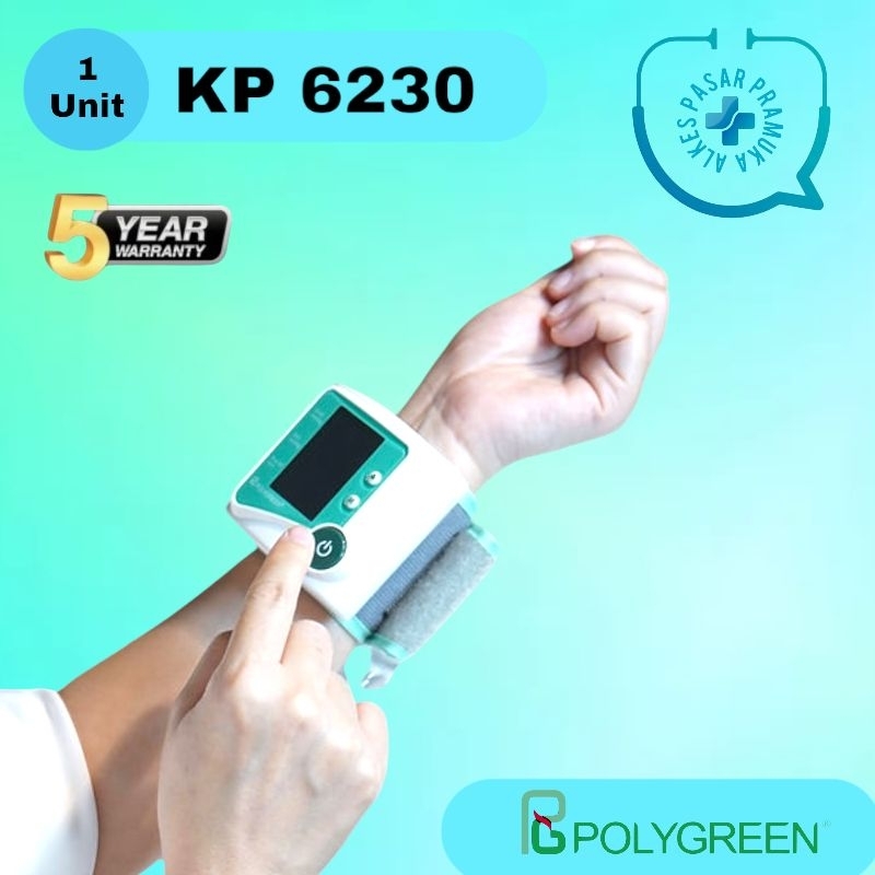 Jual Tensimeter Digital Pergelangan Polygreen KP6230 Tensi Digital ...