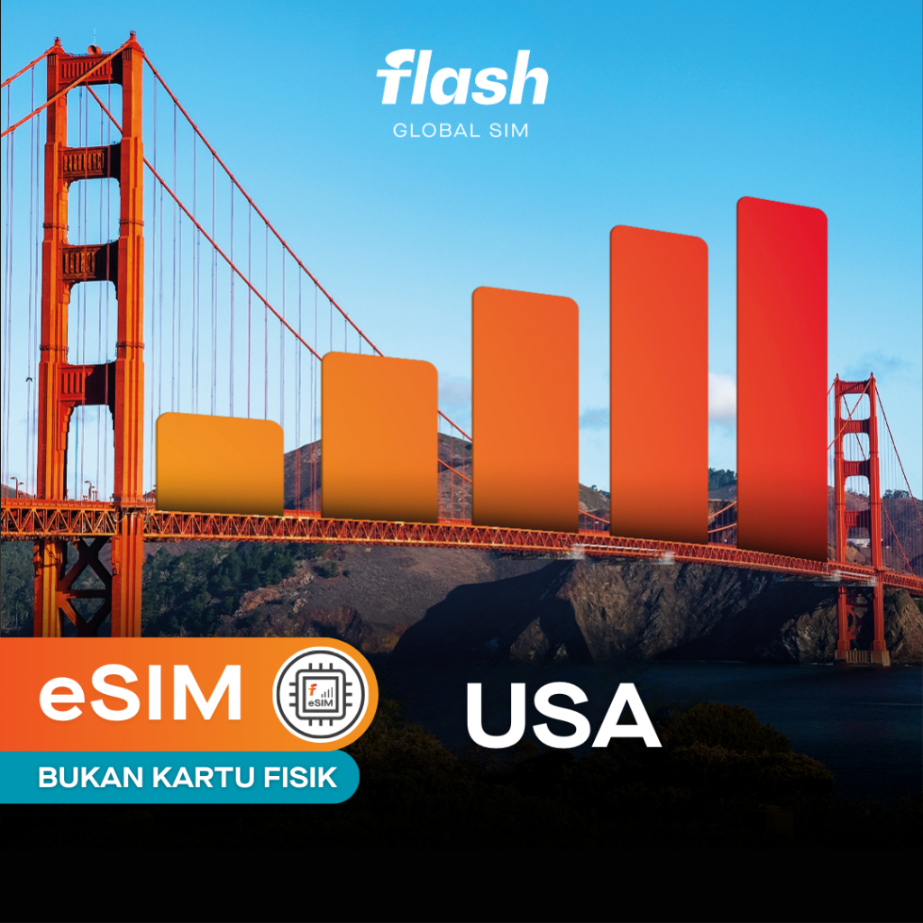 Jual eSIM USA Amerika Big Quota Flash Global SIM (eSIM America ...