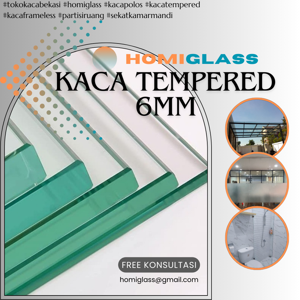 Jual Kaca Tempered 6mm Custom Bekasi Jabodetabek | Shopee Indonesia