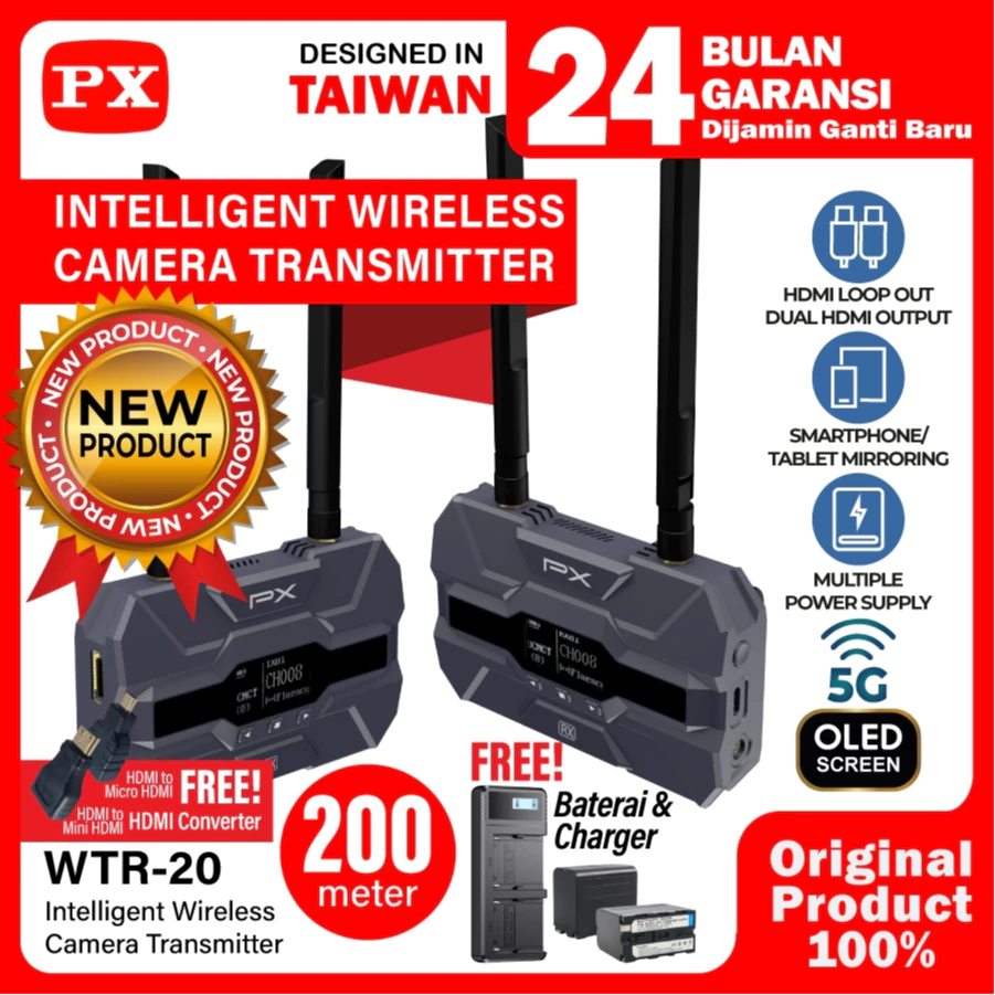 PX WTR-20 Wireless Video Transmitter System Review: Solusi Profesional untuk Shooting & Streaming 200 Meter Tanpa Kabel