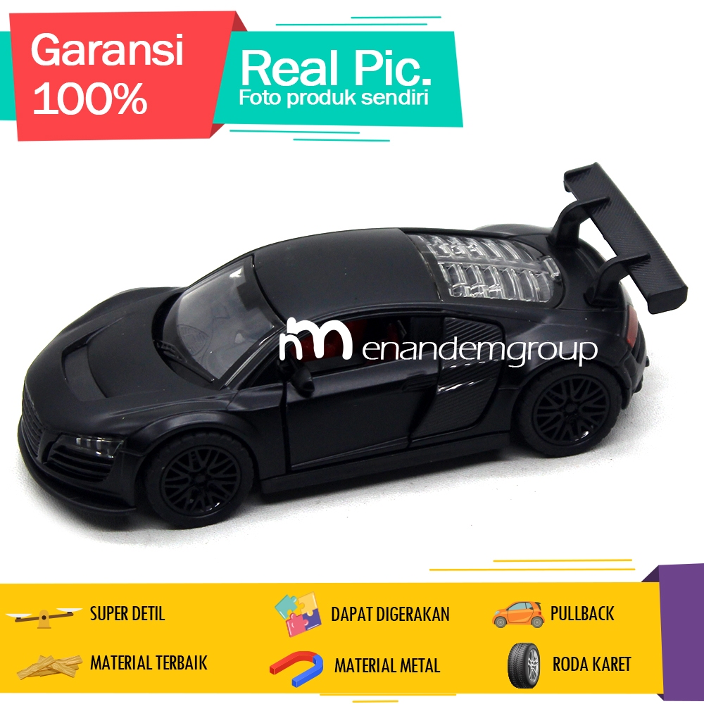Jual Diecast Miniatur Mainan Mobil Sedan Sport Audi R8 Besi Metal Buka ...
