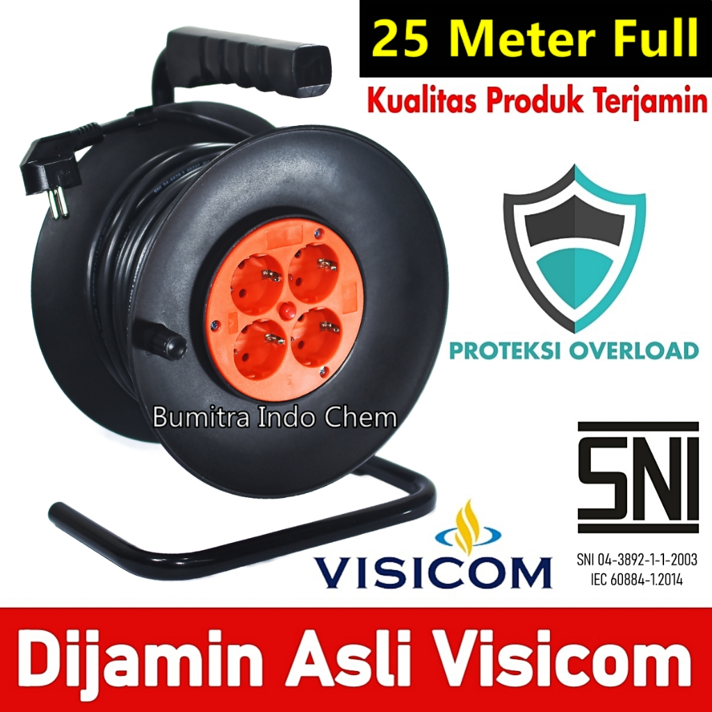Jual Kabel Roll 25 Meter Visicom Stop Kontak Roll Kabel 25m 25 m ...