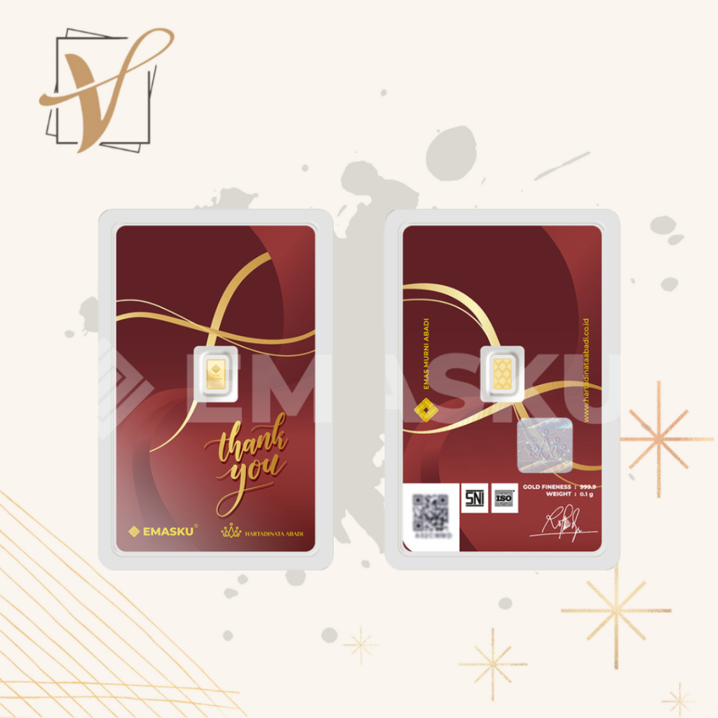 Jual Logam Mulia Micro Gold Emasku Thank You 01 0.1gram dan 0.25gram ...