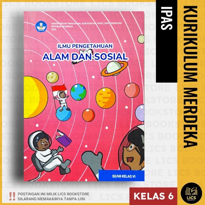 Jual Buku Kelas 6 SD IPAS Ilmu Pengetahuan Alam dan Sosial Kurikulum ...