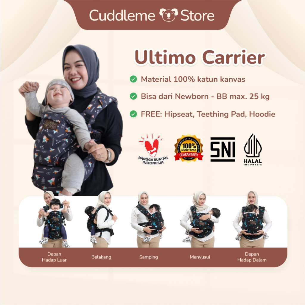 Jual CuddleMe Ultimo Carrier Gendongan Bayi 4 Posisi Gendong bayi SSC M ...