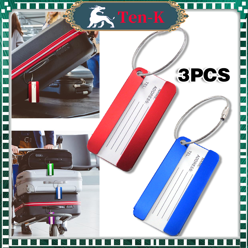 Jual Luggage Tag Aluminium Gantungan Koper Custom Name Tag Koper ...