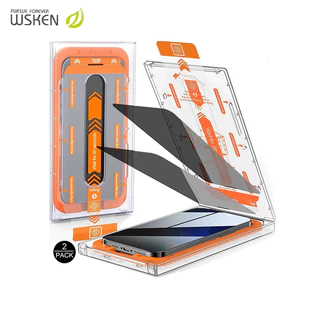 Wsken Tempered Glass iphone 11/12/13/14/15/16/17/X/XR/XS MAX Pro Max Plus HDanti gores Privacy Screen Protect (bebas gelembung)