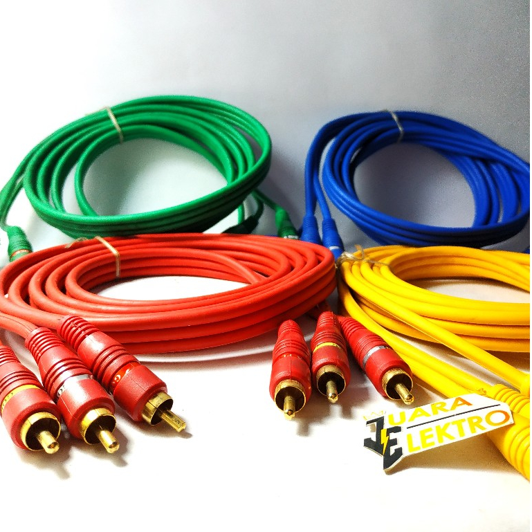 Jual Kabel 3 RCA-3 RCA 1.8 M Besar C-328 Merek Octopus Warna Variasi ...