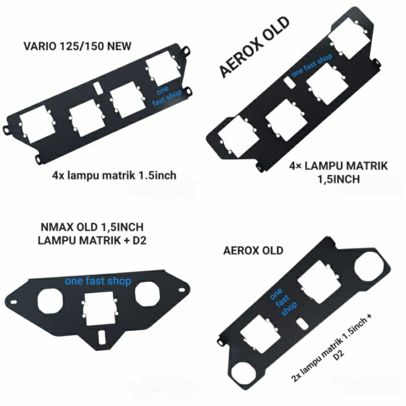 Jual Bracket biled dudukan breket biled lampu 1,5 inch matrix lengkap ...