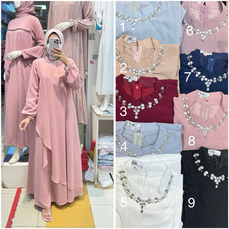Jual Zahira dress pesta baju kondangan wanita kekinian dress kondangan ...