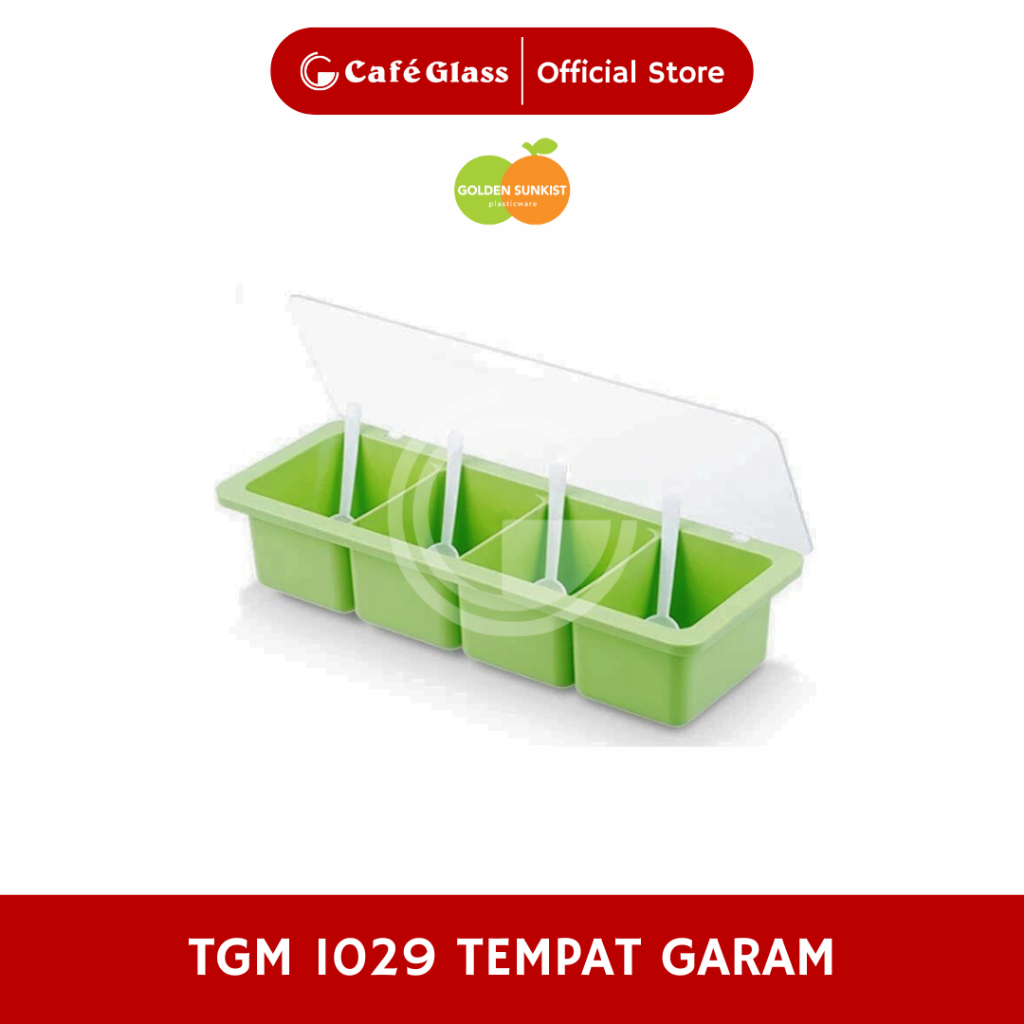 Tempat Bumbu Segi Plastik Hijau (Tgm 1029) Golden Sunkist