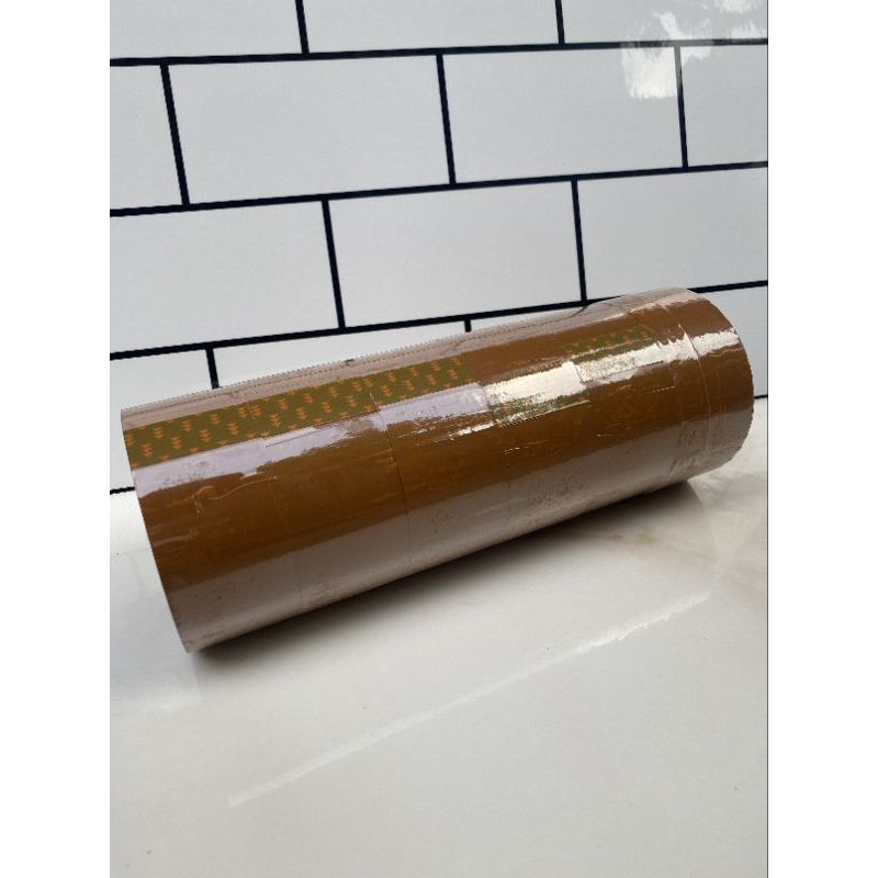 Jual Lakban Isolasi coklat Harmony Tape 1Slop isi 6 Selotip 45mmX100 ...