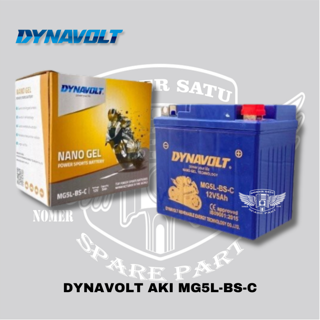 Jual DYNAVOLT AKI KERING MOTOR NANO-GEL TIPE MG5L-BS-C 5Ah - VARIO 125/ ...
