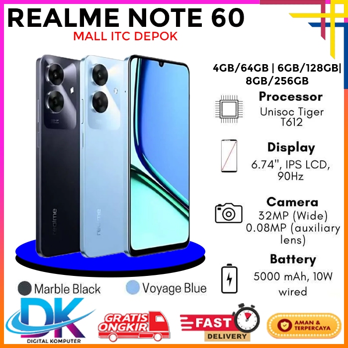 Jual REALME NOTE 60 4GB 64GB | REALME NOTE 60 6GB 128GB