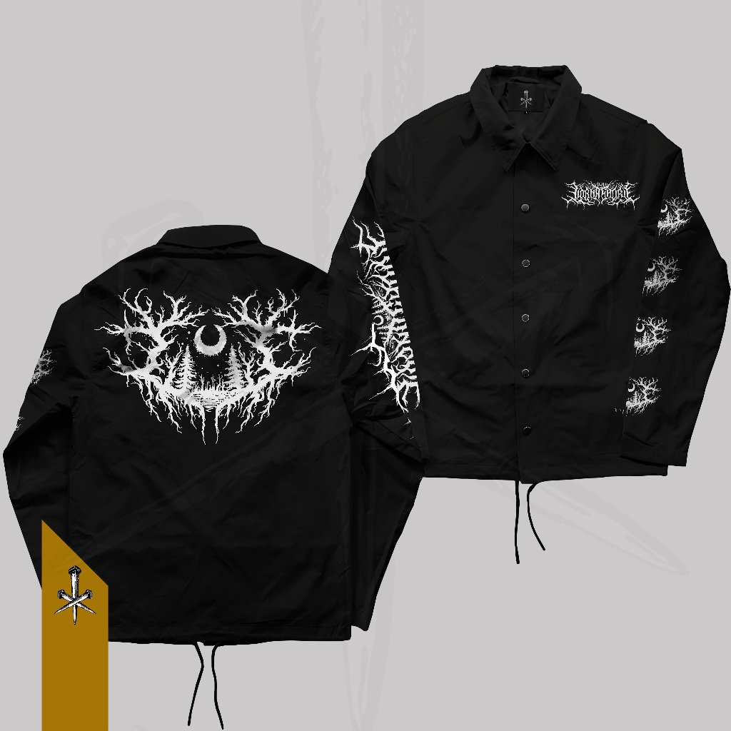 Jual Coach Jaket Windbreaker Metal Band LORNA SHORE Hitam Kualitas ...