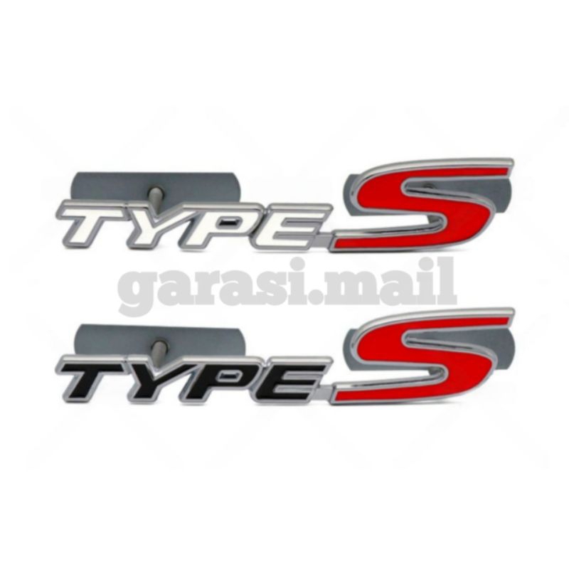Jual Stiker Emblem Badge Type S Grill Bahan Besi Timbul 3D Sticker ...
