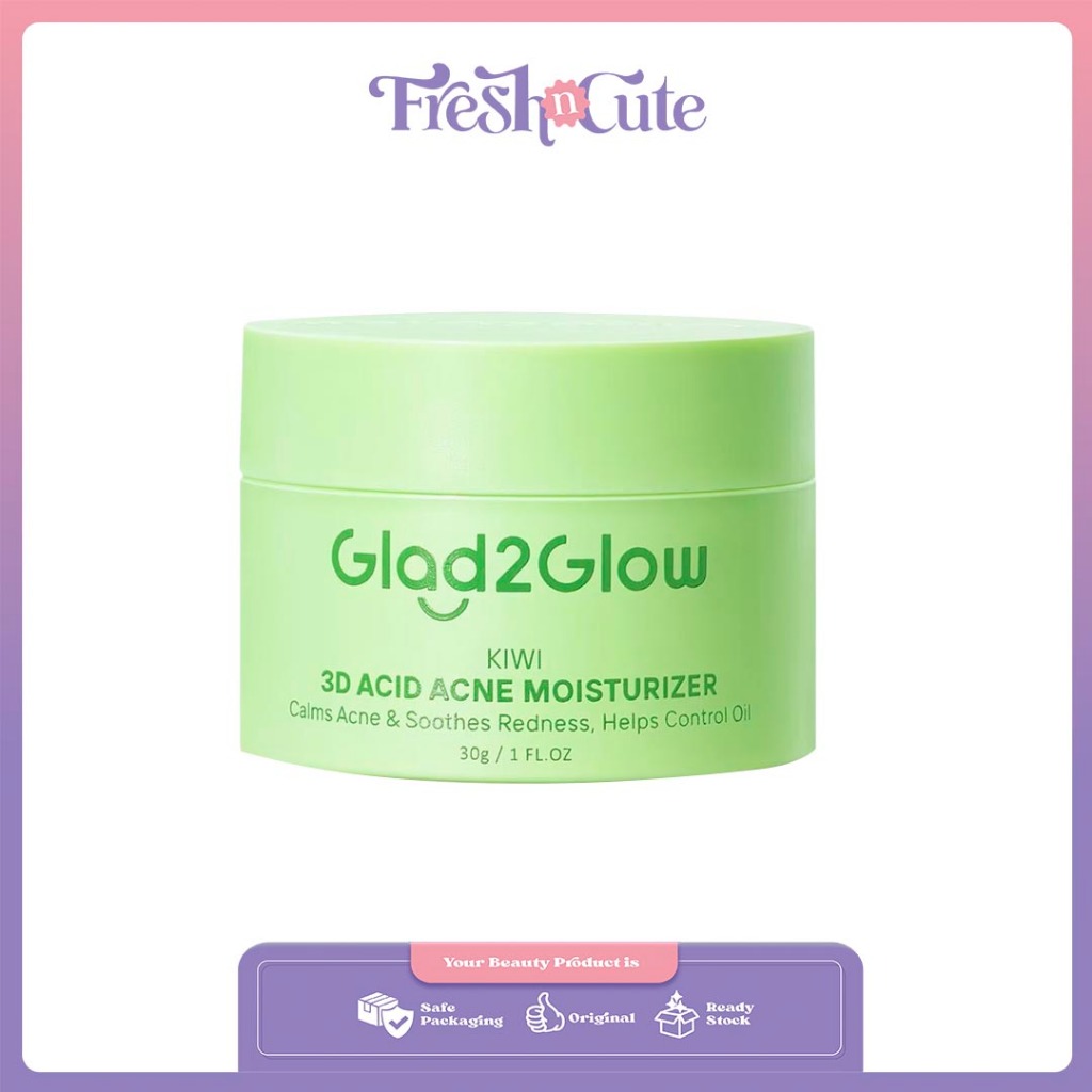 Jual GLAD2GLOW - G2G Kiwi 3D Acid Acne Moisturizer | Shopee Indonesia