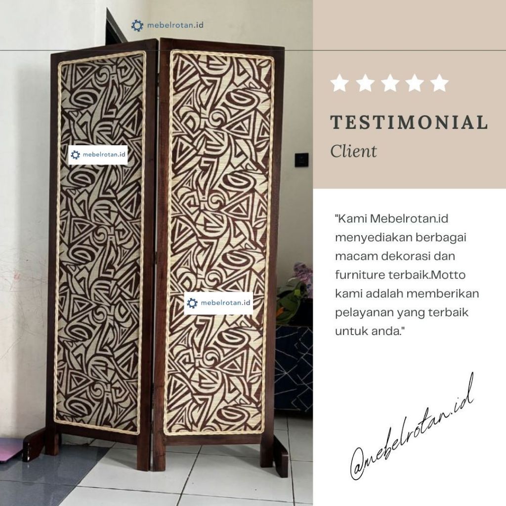 Jual SKETSEL KAYU BATIK 4 DAUN | PEMBATAS PENYEKAT RUANGAN | WOOD ...
