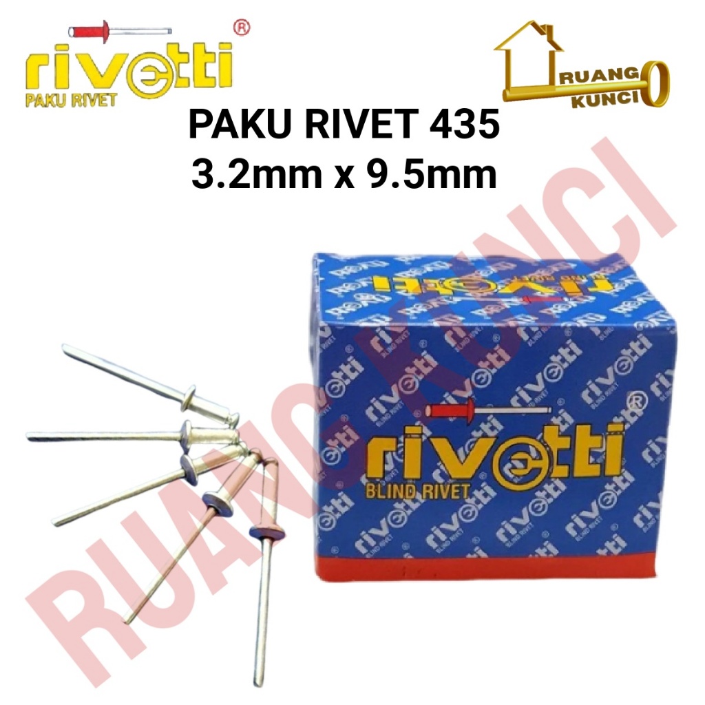 Jual Paku Rivet RIVETTI Tipe 435 1 Kotak Isi 1000 Pcs | Shopee Indonesia