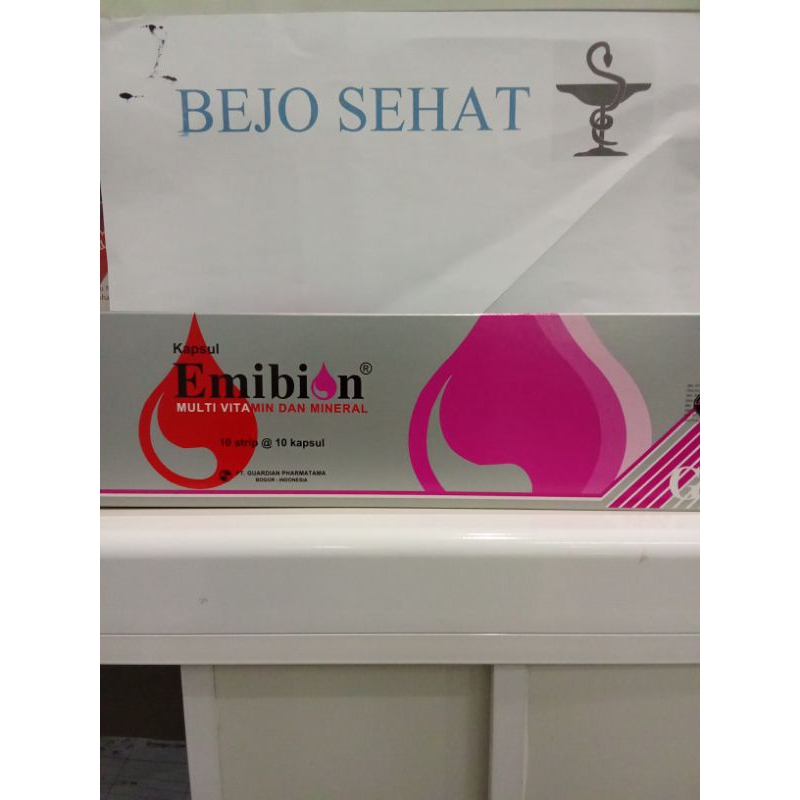 Jual Emibion suplemen penambah darah / box 100 tablet / strip 30 tablet ...