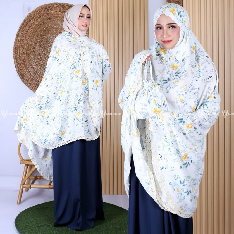 Mukena rayon/Mukena rayon viscose/Mukena rayon viscos 2in1 Best motif