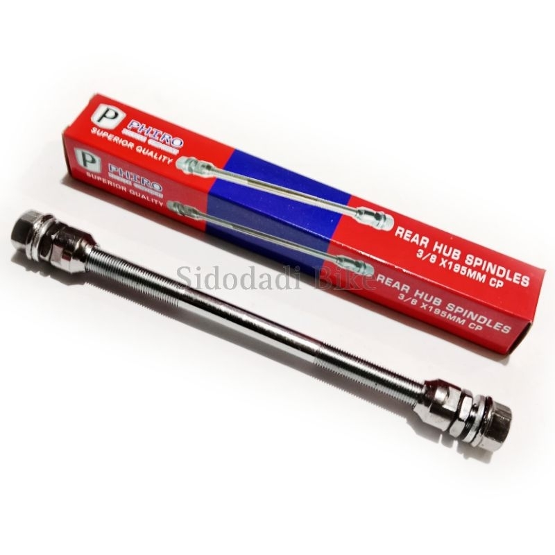 Jual As Roda Sepeda Belakang PHIRO Rear Hub Spindless 3/8 X 195mm ...
